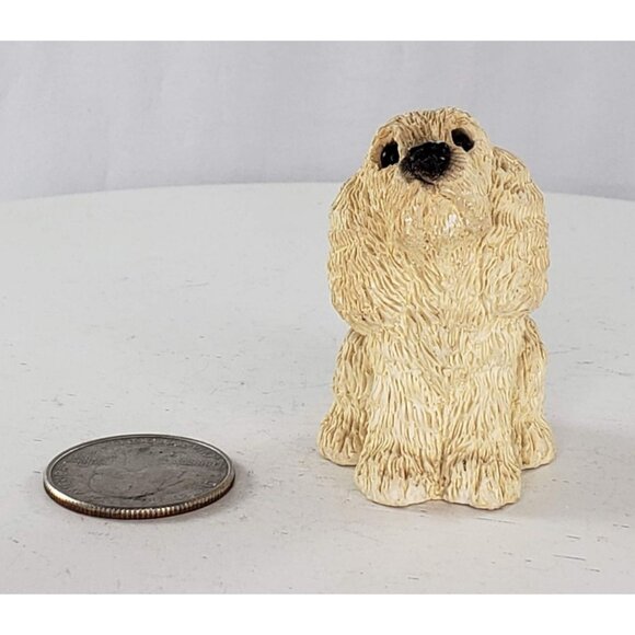 Stone Critters Cocker Spaniel Puppy Dog Miniature Figurine - Picture 2 of 6